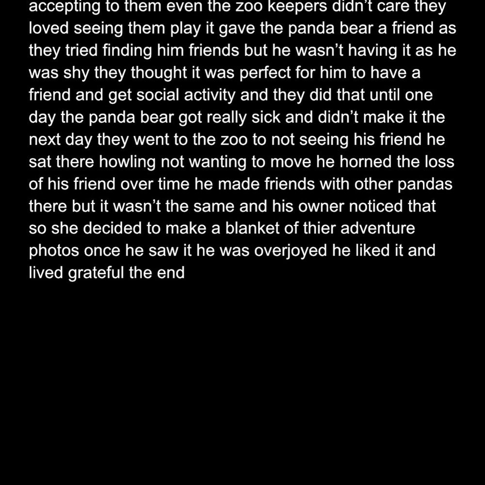 Black story I wrote number 12